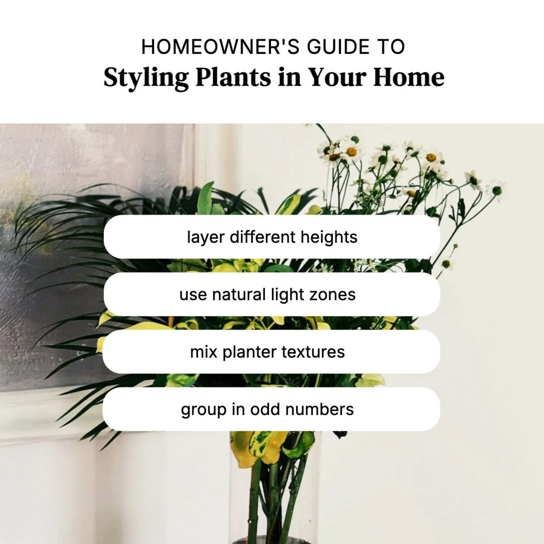 Beyond aesthetics, indoor plants add depth, softness, and a sense of life to a home. The key is styling them so the space feels intentional rather than cluttered.

A few simple strategies make a big difference:
🌿 Vary height and scale to create b