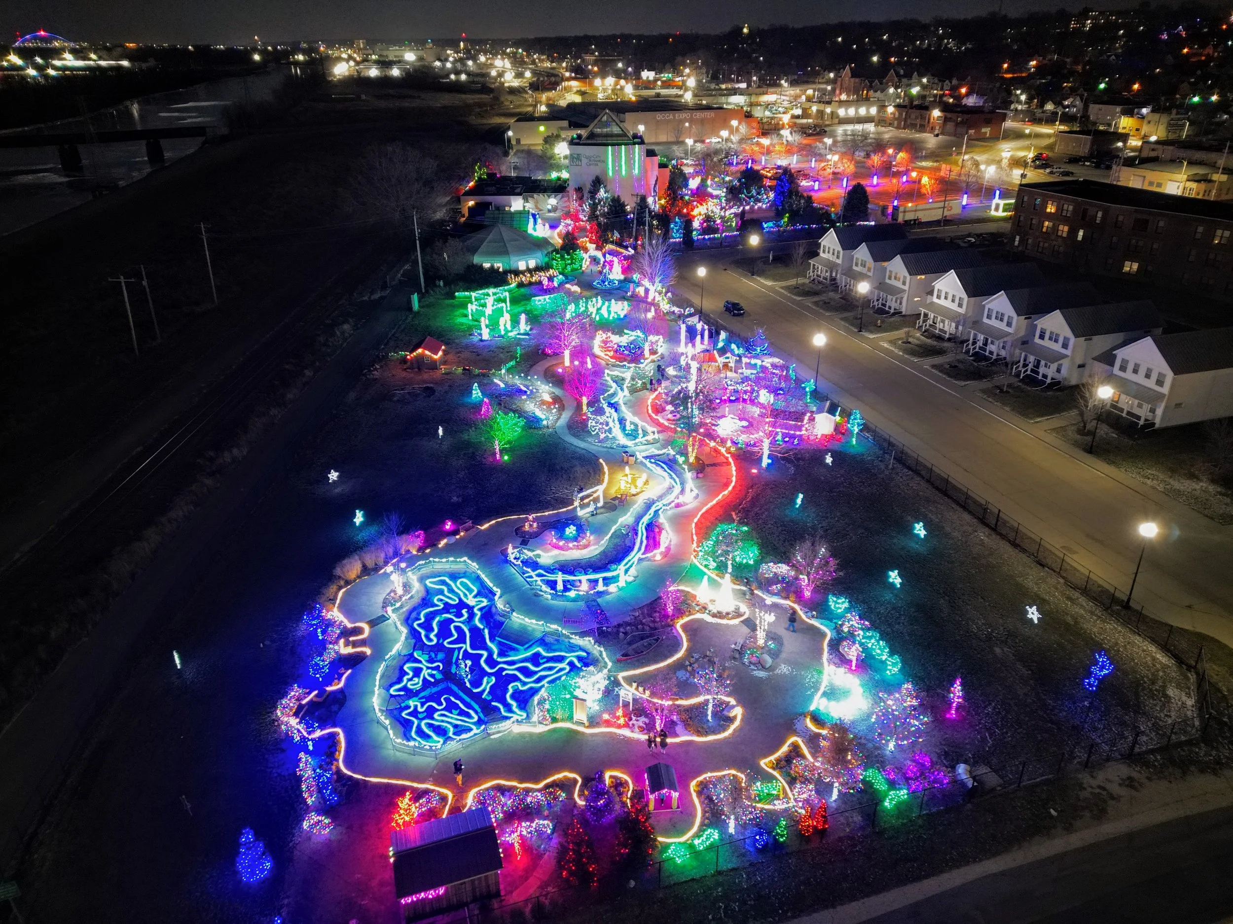 Winter Lights aerial view