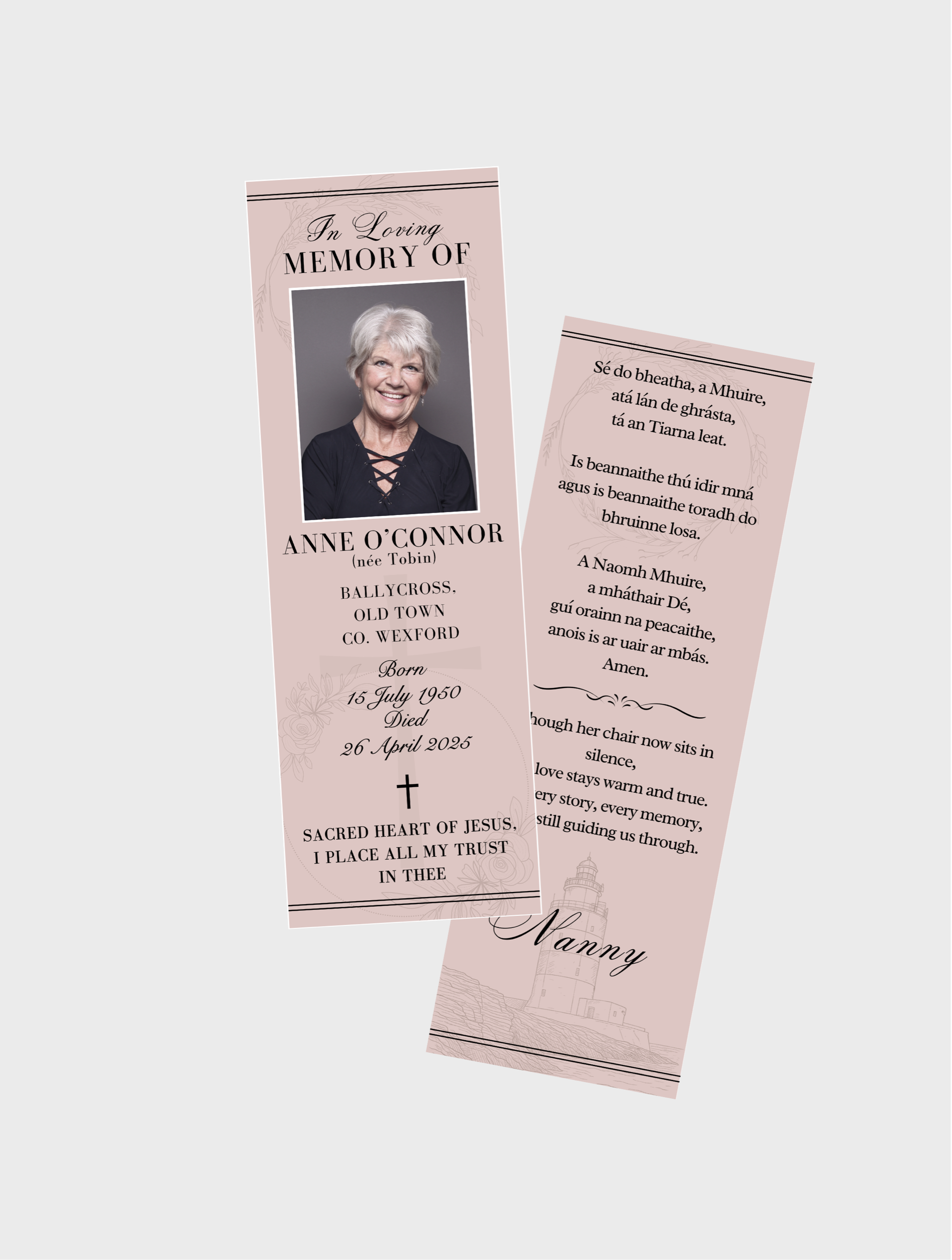 Pink Memory Bookmark - Colour #ddc6c3