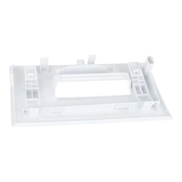 White plastic object, possibly a part or casing component.