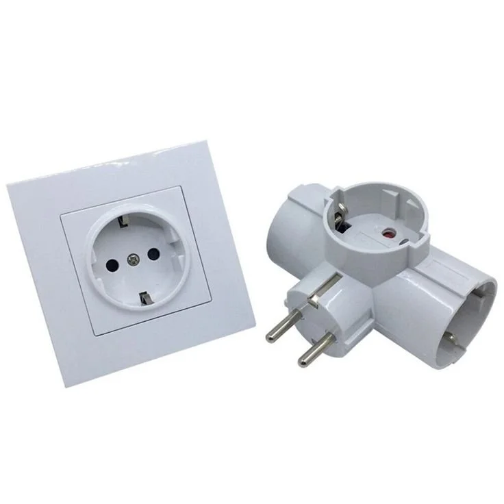 Electrical outlet and plug adapter for European power sockets