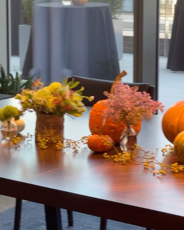 Fall decorations for corporate event