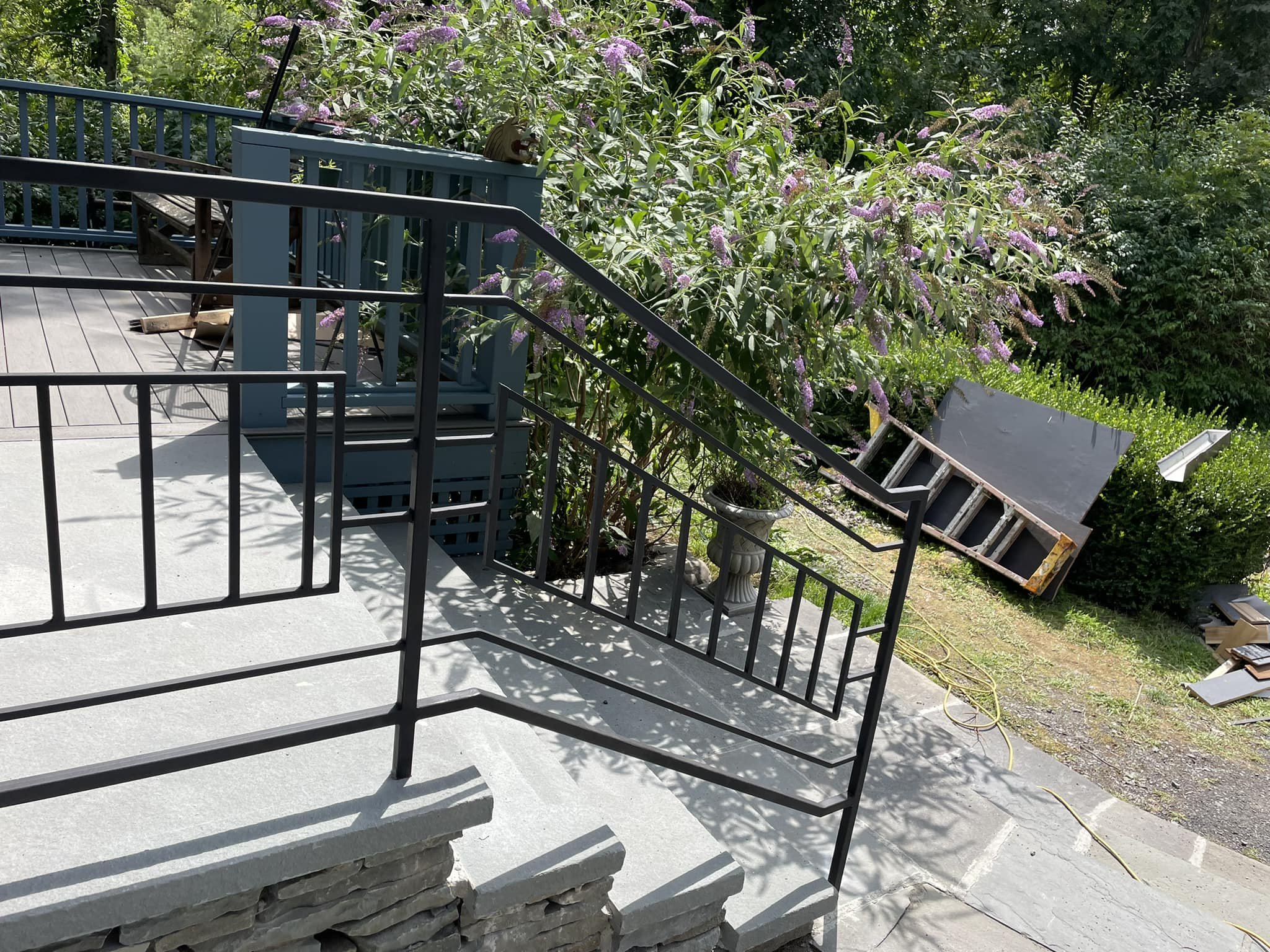 Steel hand-forged railing