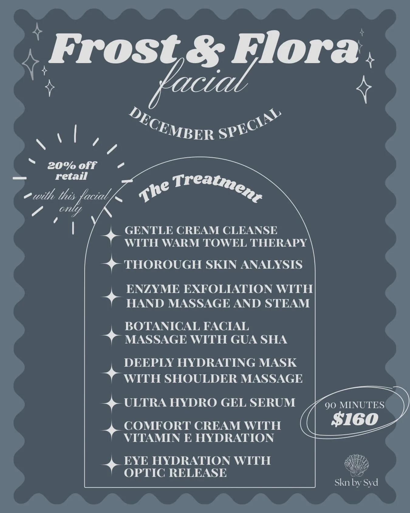 Frost &amp; Flora Facial 🫧❄️

Hydration, warmth, botanicals, massage&hellip; the perfect reset for dry winter skin🤍

Book now &amp; enjoy 20% off retail with your treatment! 

#decemberspecial #esthetician #facialmassage #holisticskincareandwellnes