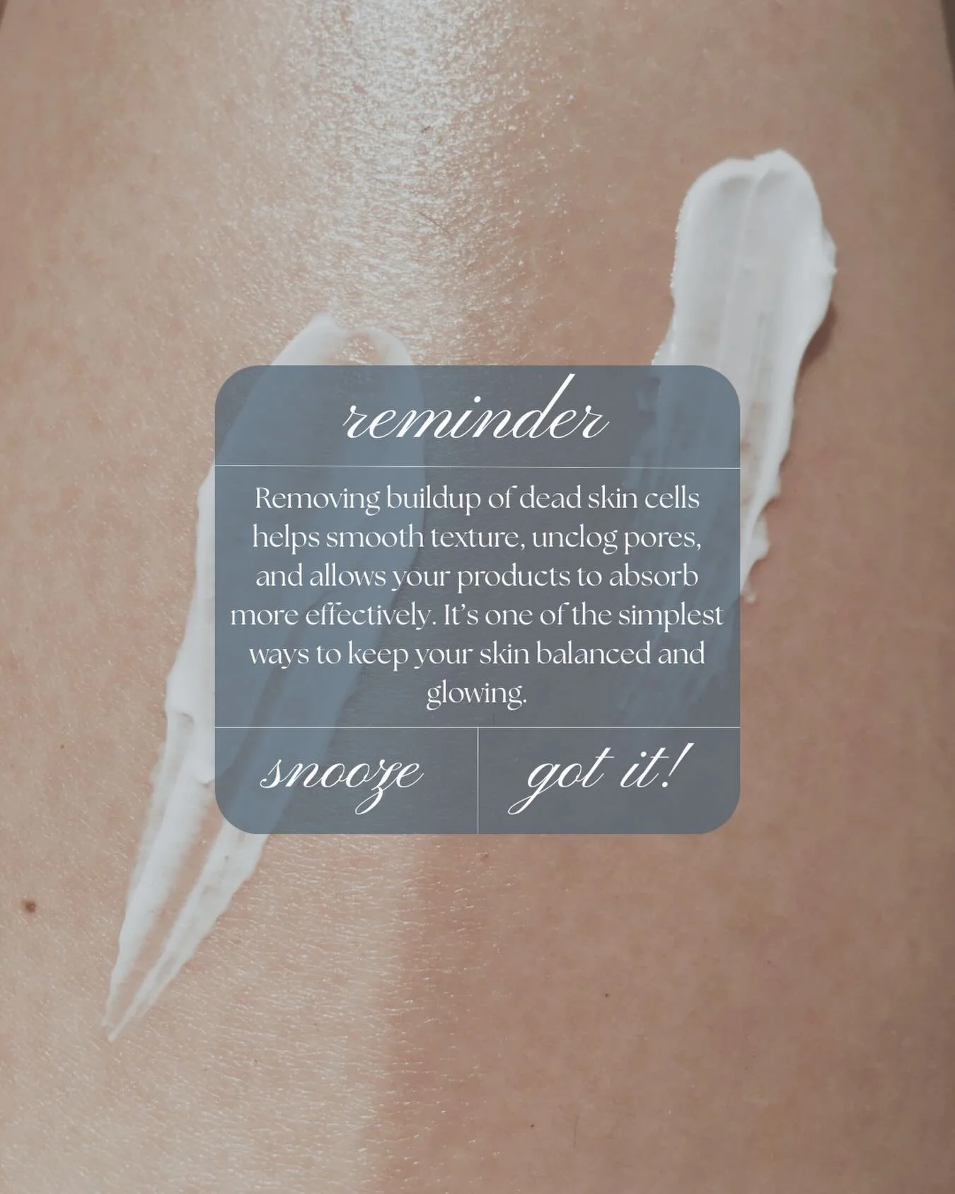 your daily reminder 🤍🕊️ exfoliate 2-3 times/week🫧

#esthetician #holisticesthetician #albanyesthetician #sknbysyd