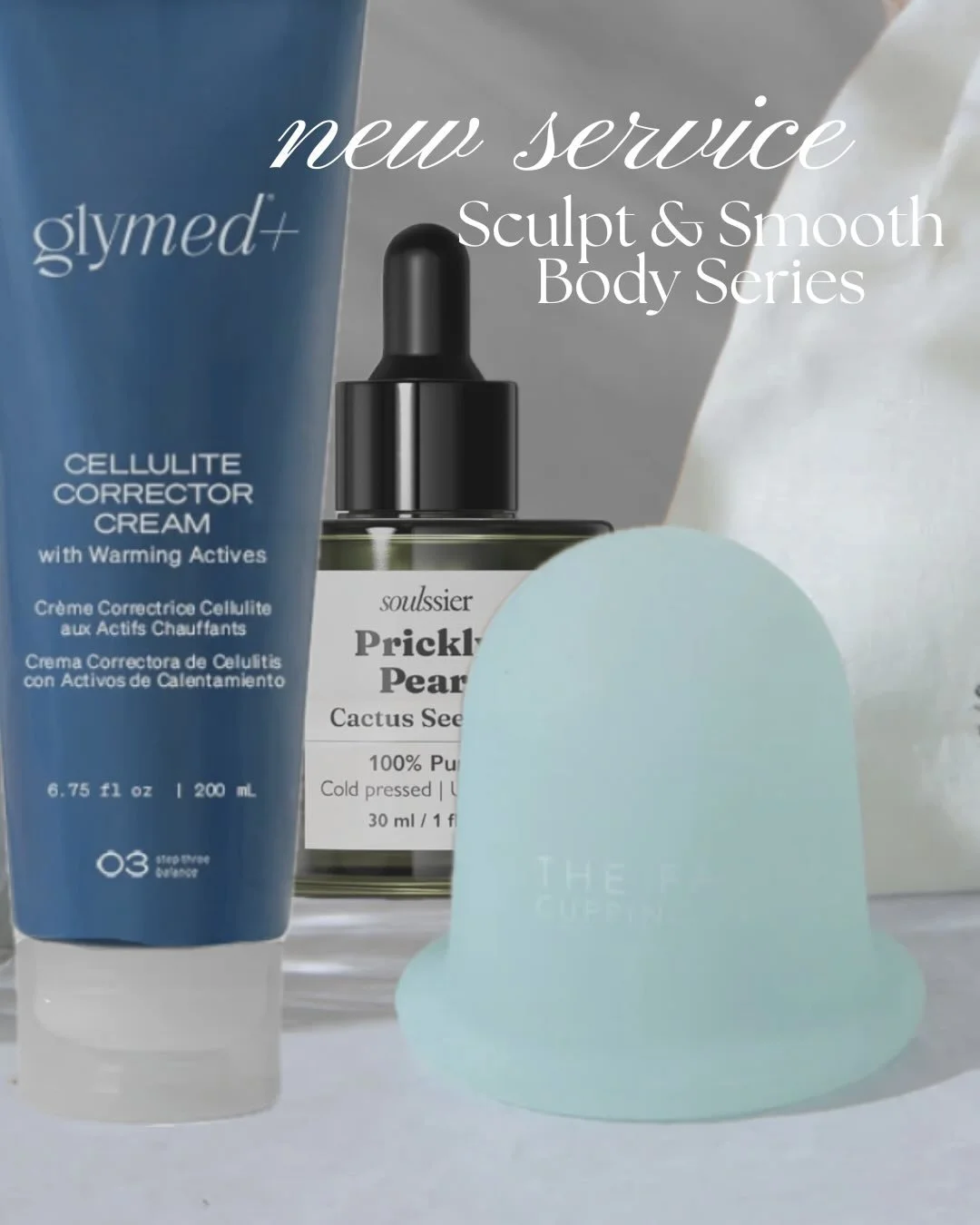 I&rsquo;m so excited to introduce a brand-new holistic treatment created to reduce the appearance of cellulite while nurturing your skin 🤍

this unique service combines :  
🕊️ cupping techniques to stimulate circulation &amp; support lymphatic drai