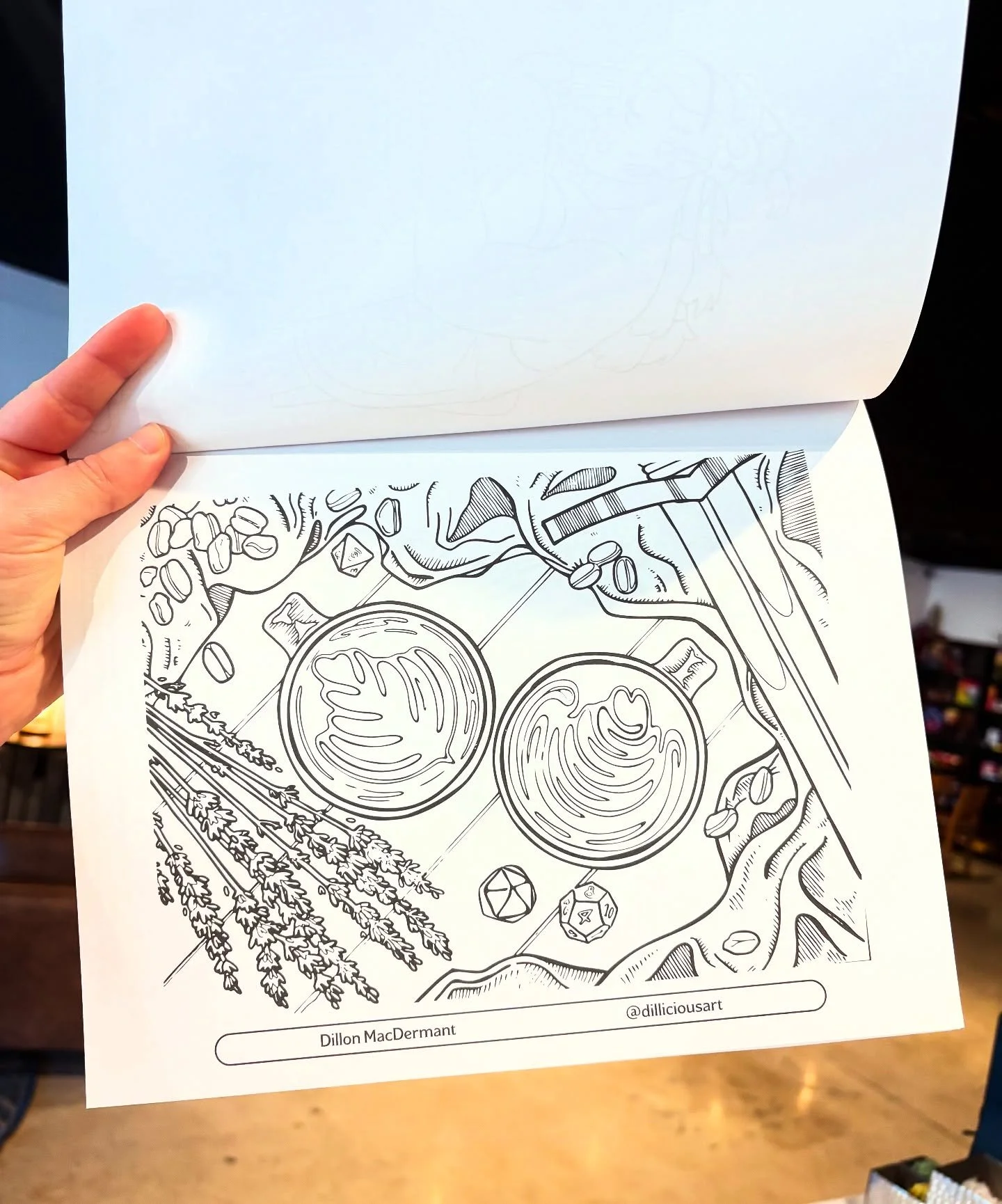 My contribution to the crazy cozy caf&eacute; coloring book! Grab yourself a craft latte and one of these books at FABLE in Orlando (Proceeds support a good cause). 🦄🧚🐲🧌🧝&zwj;♀️🐦&zwj;🔥🧙&zwj;♂️☕️
