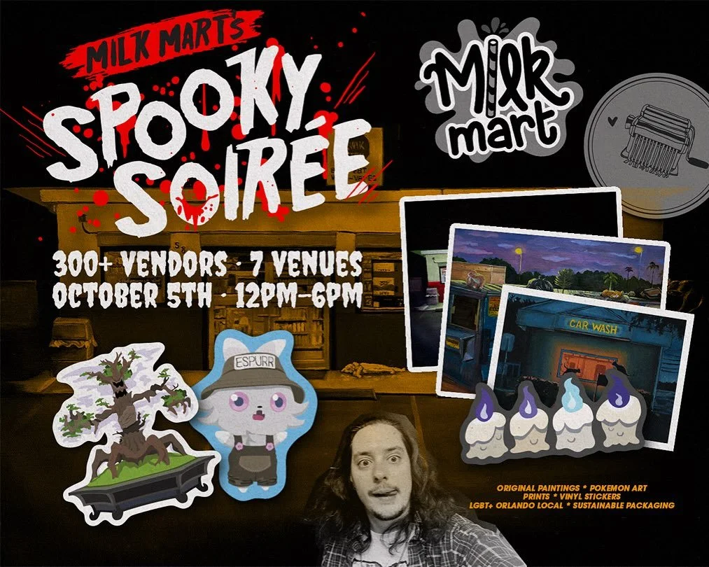 Come see me and my new spooky stickers this Sunday! 🕯️🦇 Tell me Dillon sent you ❤️&zwj;🔥