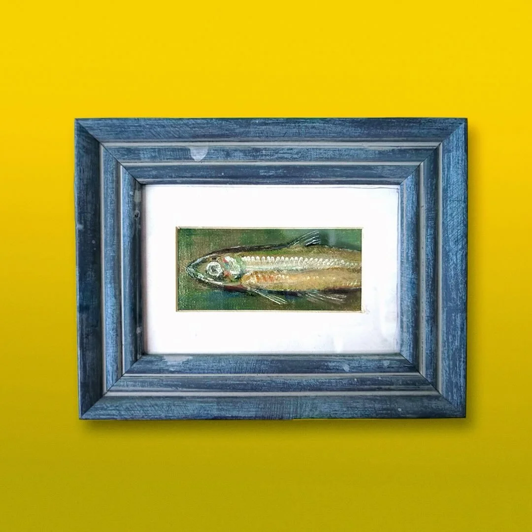 a little framed fish for secret santa 🐟