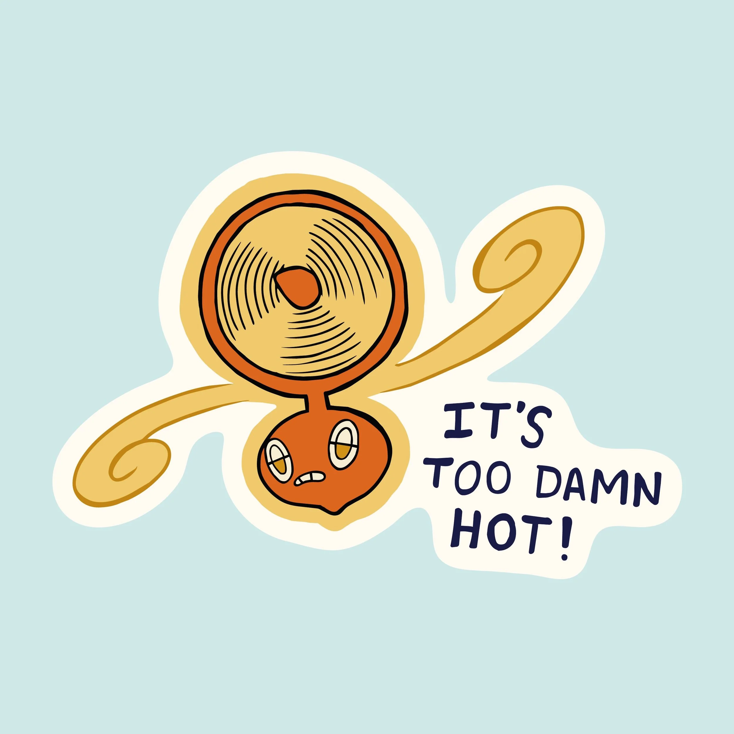 Inspired by the 2026 heat dome and the irresponsible snowballing expansion of generative A.I., I designed some stickers for @milkmartorlando ! I definitely need to add a ghostly design if anyone has any idears! 🥛🐄🤠☀️