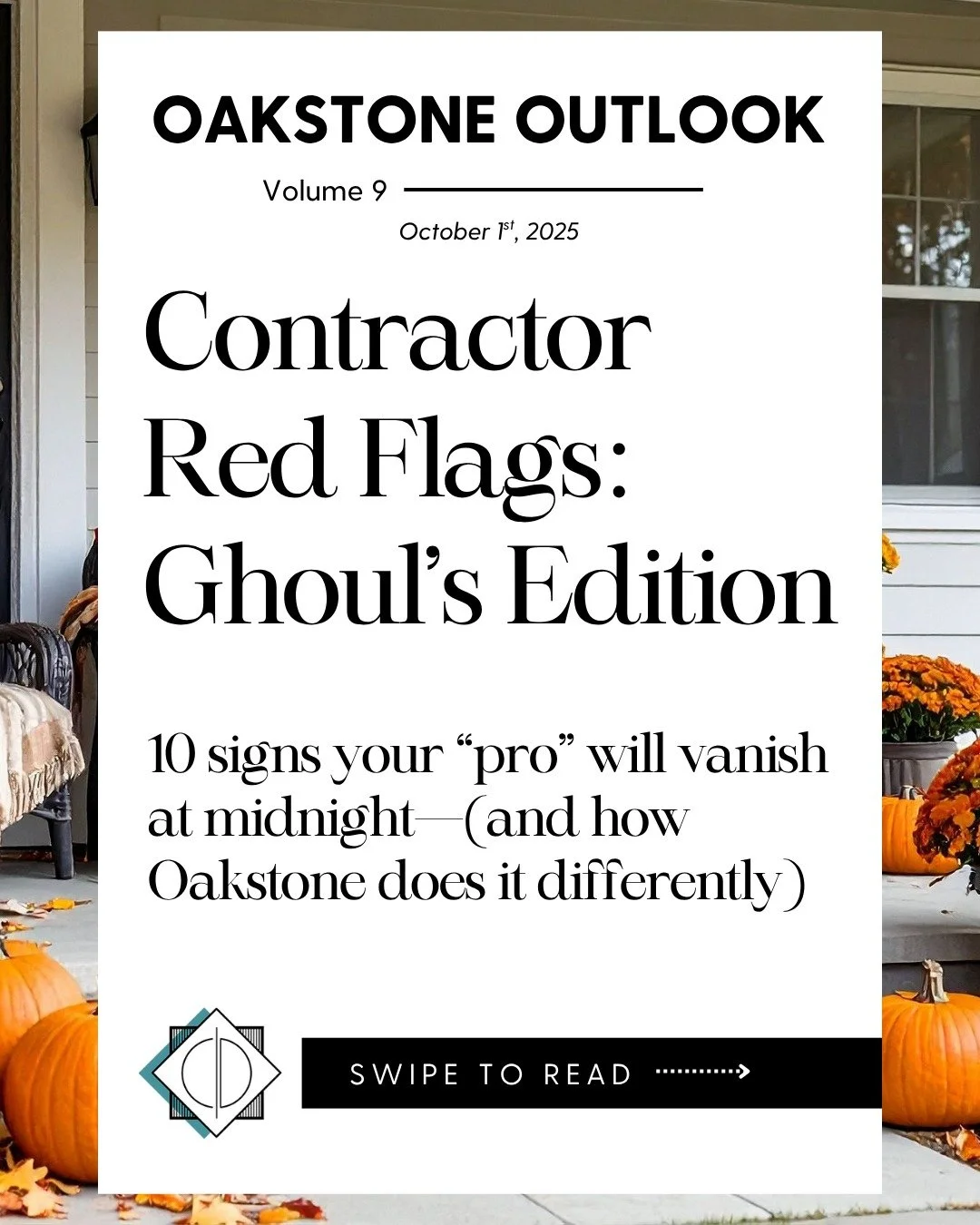 Happy 1st of October! Here's a spooky blog post, just for you.👻

#OakstoneCreations #ResidentialBuild #SpookySeason #Blog #NewBlog
