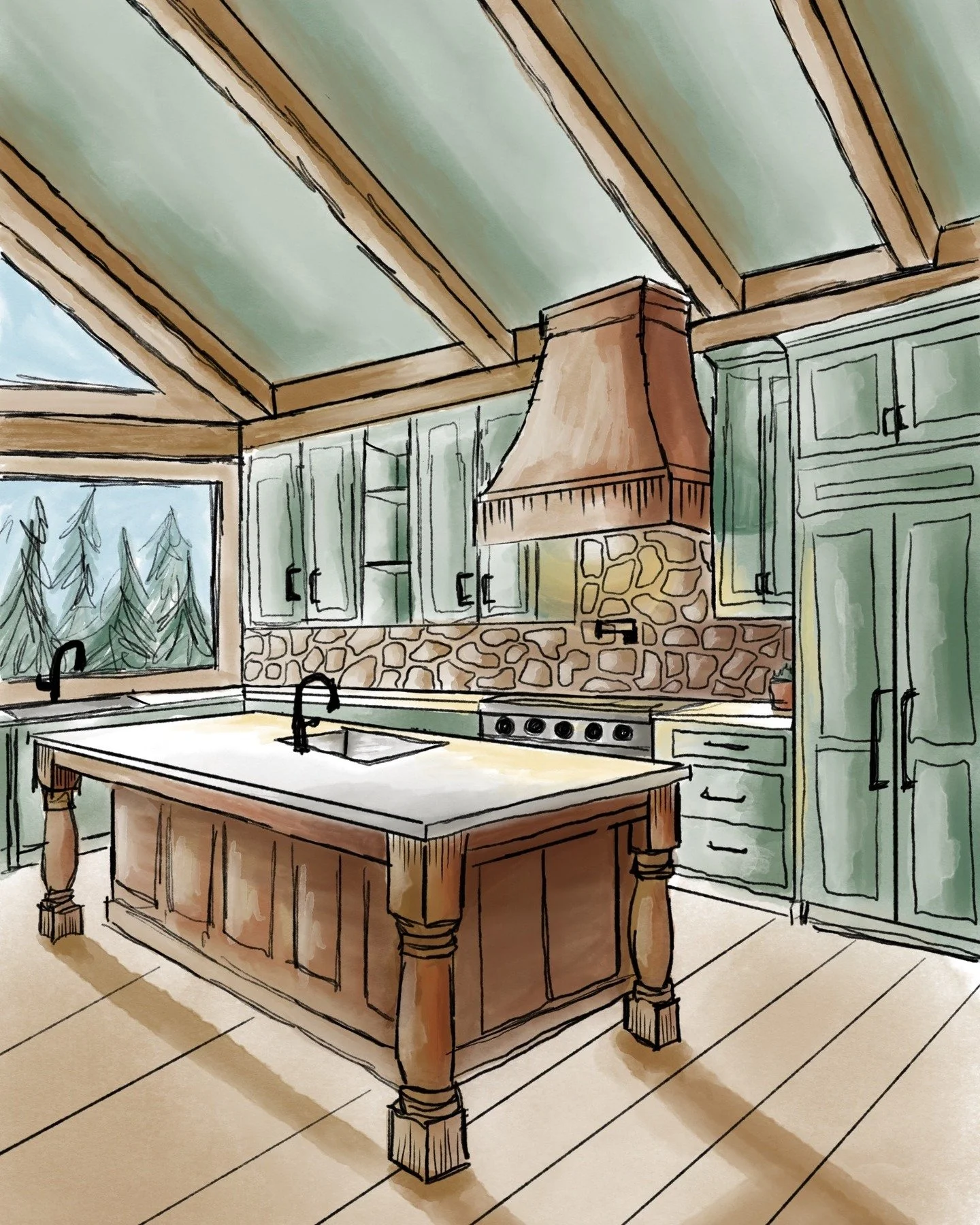 In-house custom design and visuals that bring your vision to life😍🖌

#CustomKitchen #HomeBuild #ComingSoon