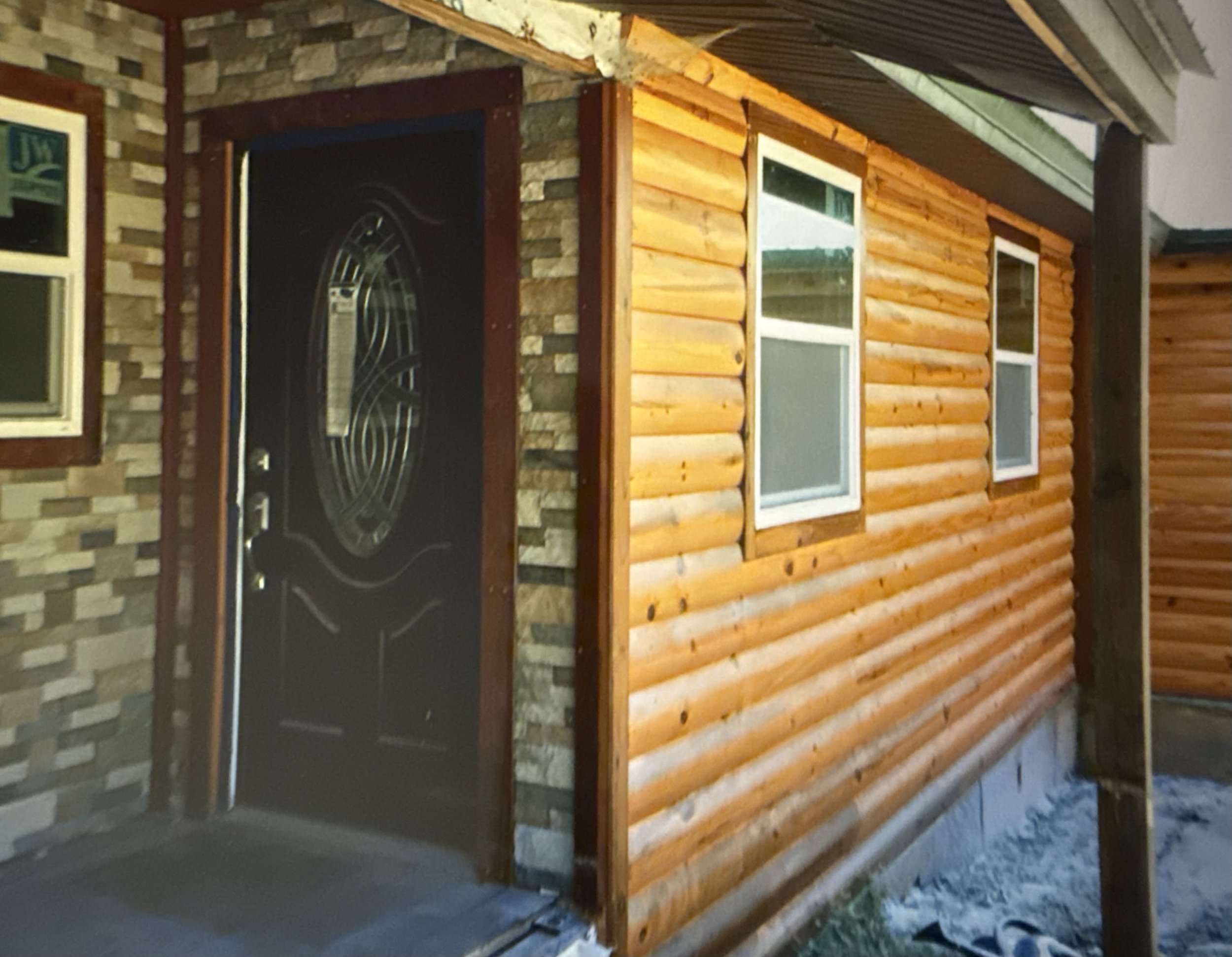 Half log siding