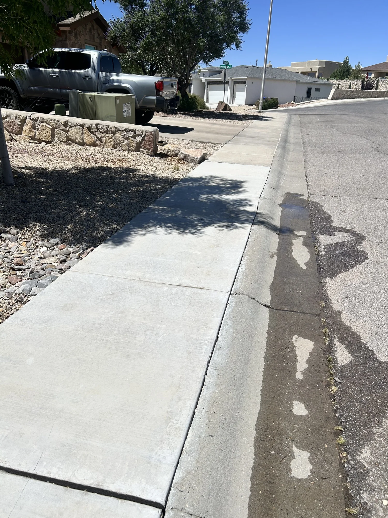 Sidewalk after cleaning in Las Cruces NM