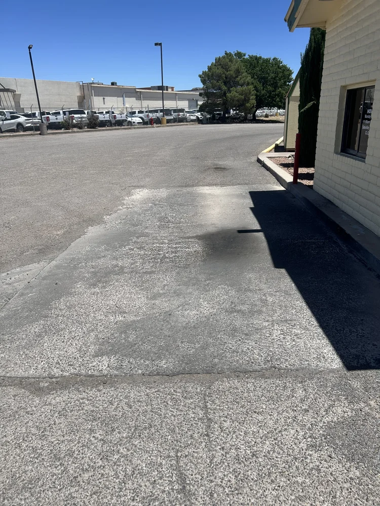 Oil stains on concrete driveway in Las Cruces NM