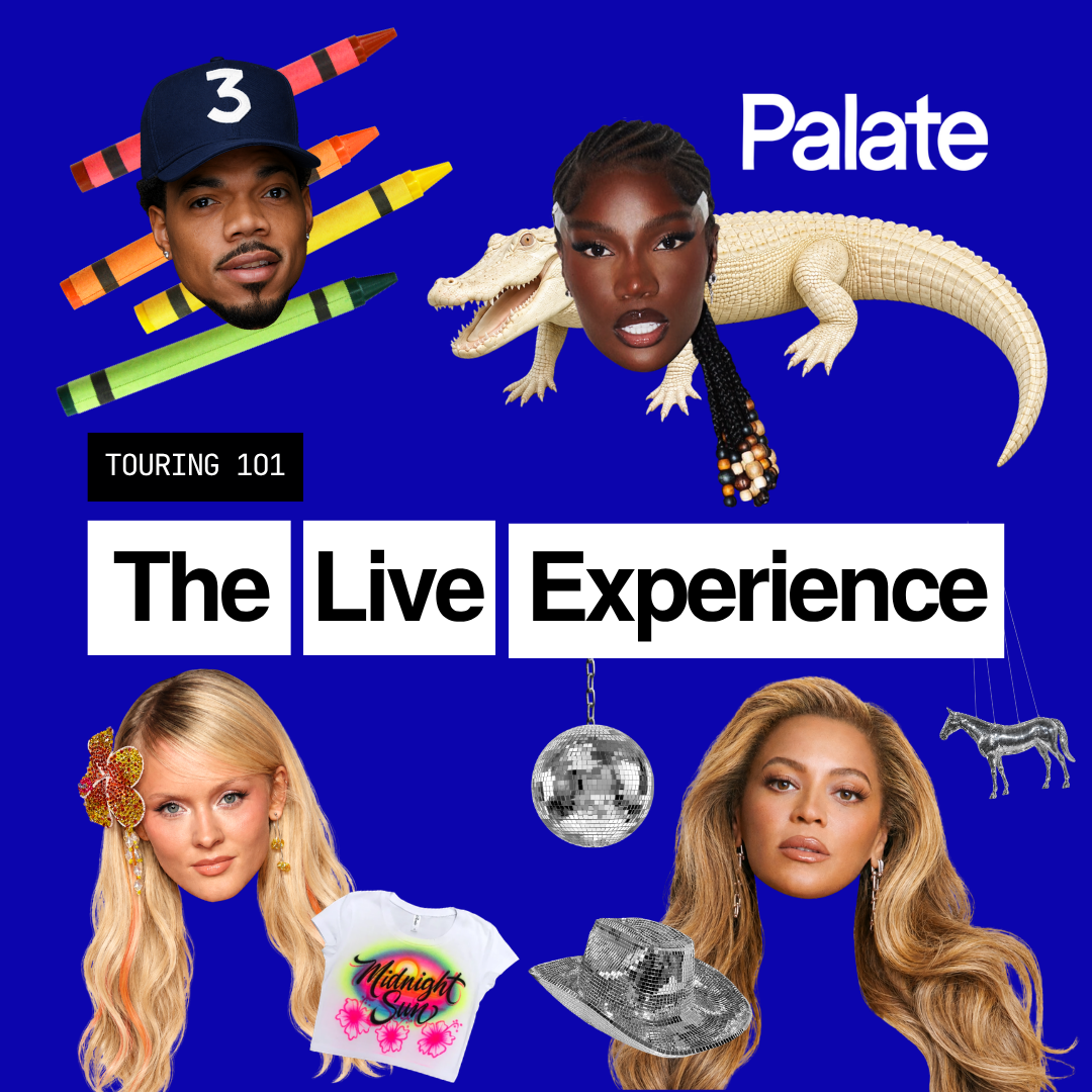 Touring 101 guide to building a memorable live music experience with photos of Beyonce, Chance the Rapper, Doechii and Zara Larsson.