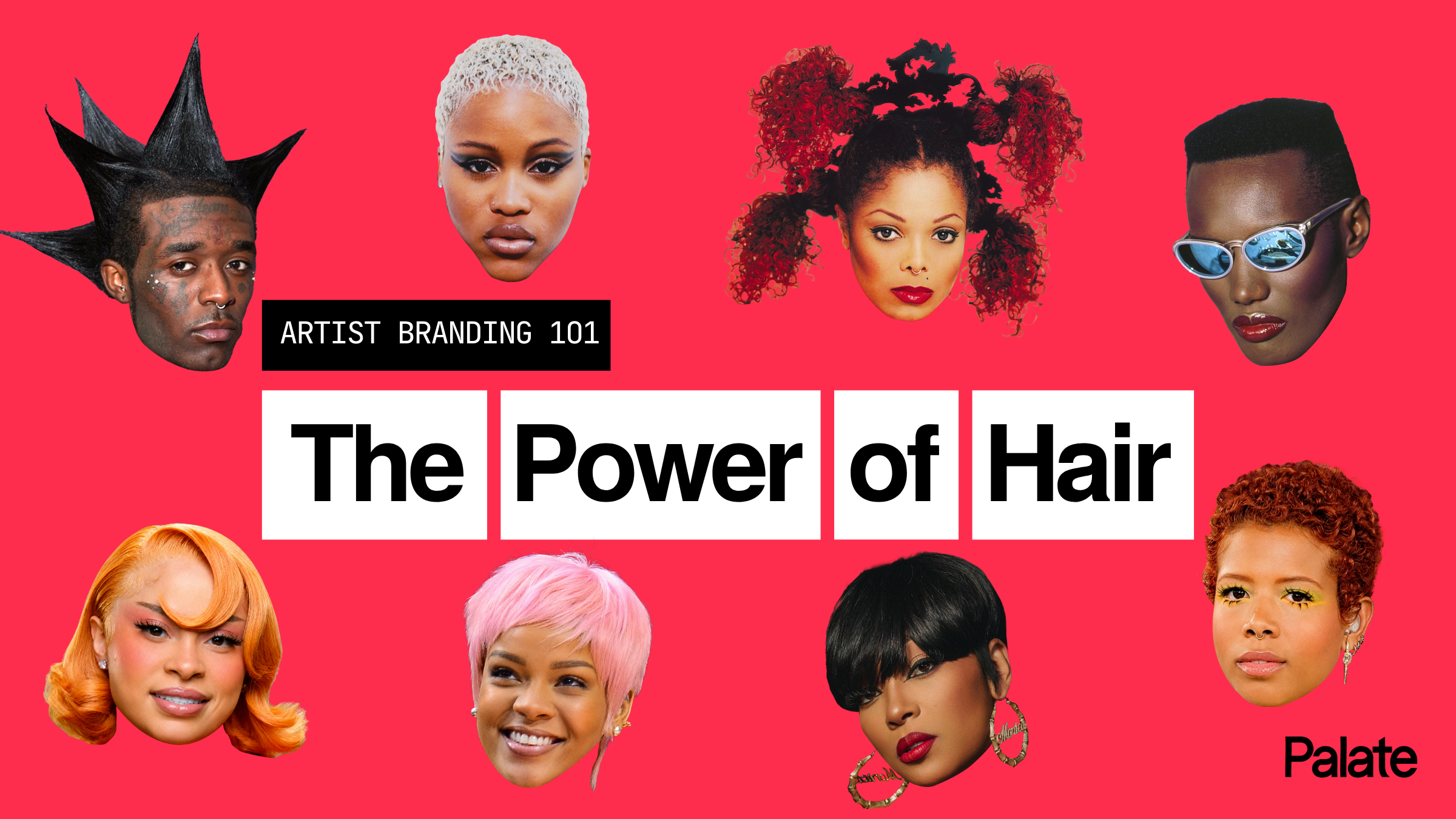 Artist Branding 101 featuring iconic hairstyles from artists across music and culture