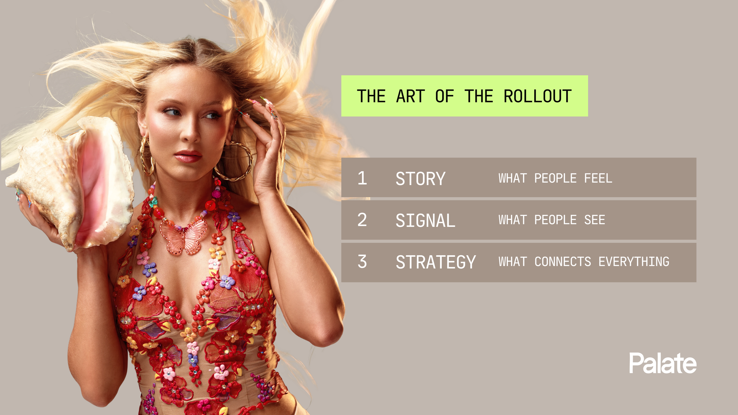 Palate Signal System connecting press, collaborations, events and brand partnerships as one cohesive artist marketing strategy.