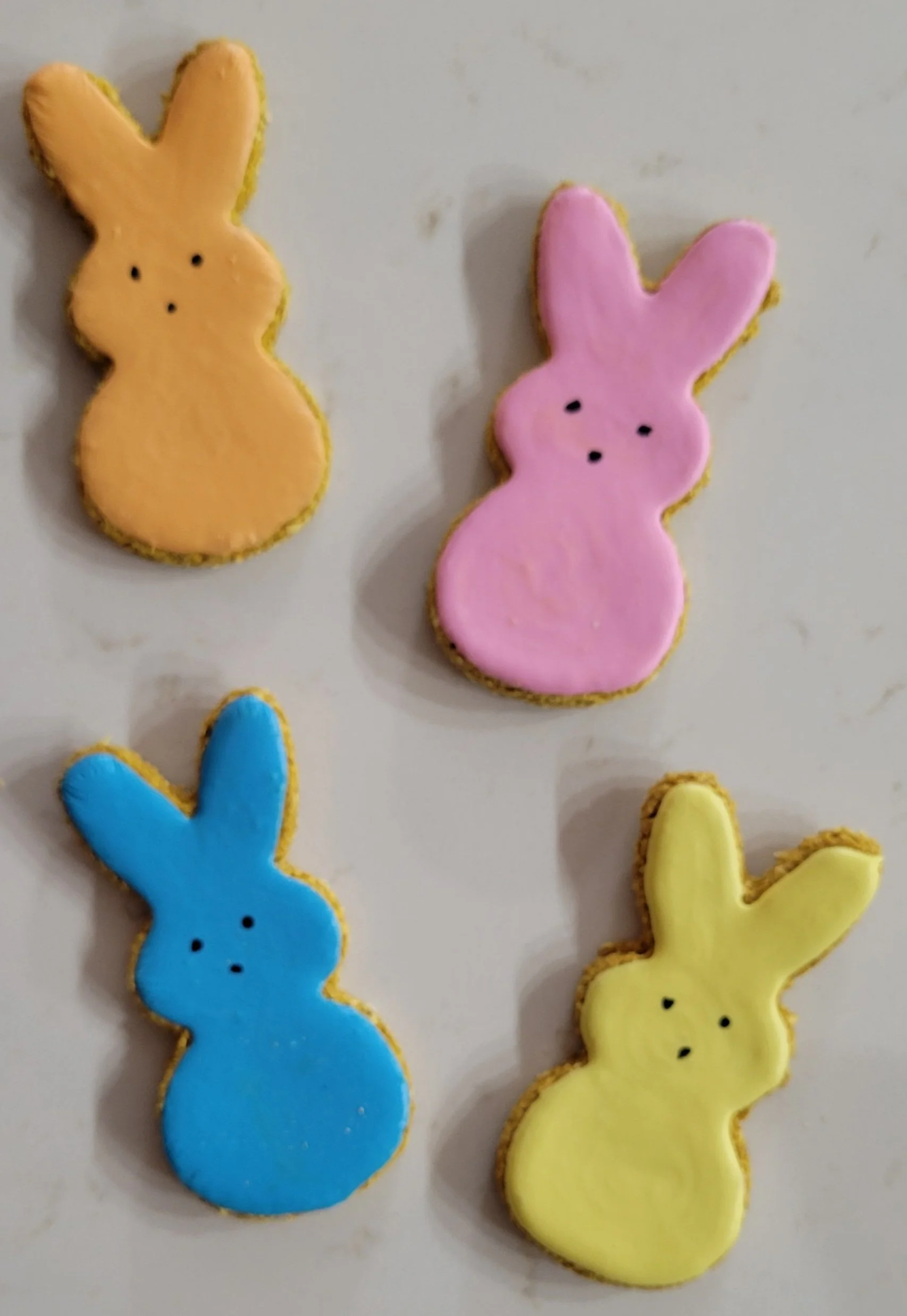 Doggie Peep Shaped Easter and Spring Bunny Cookies (Pack of 4)