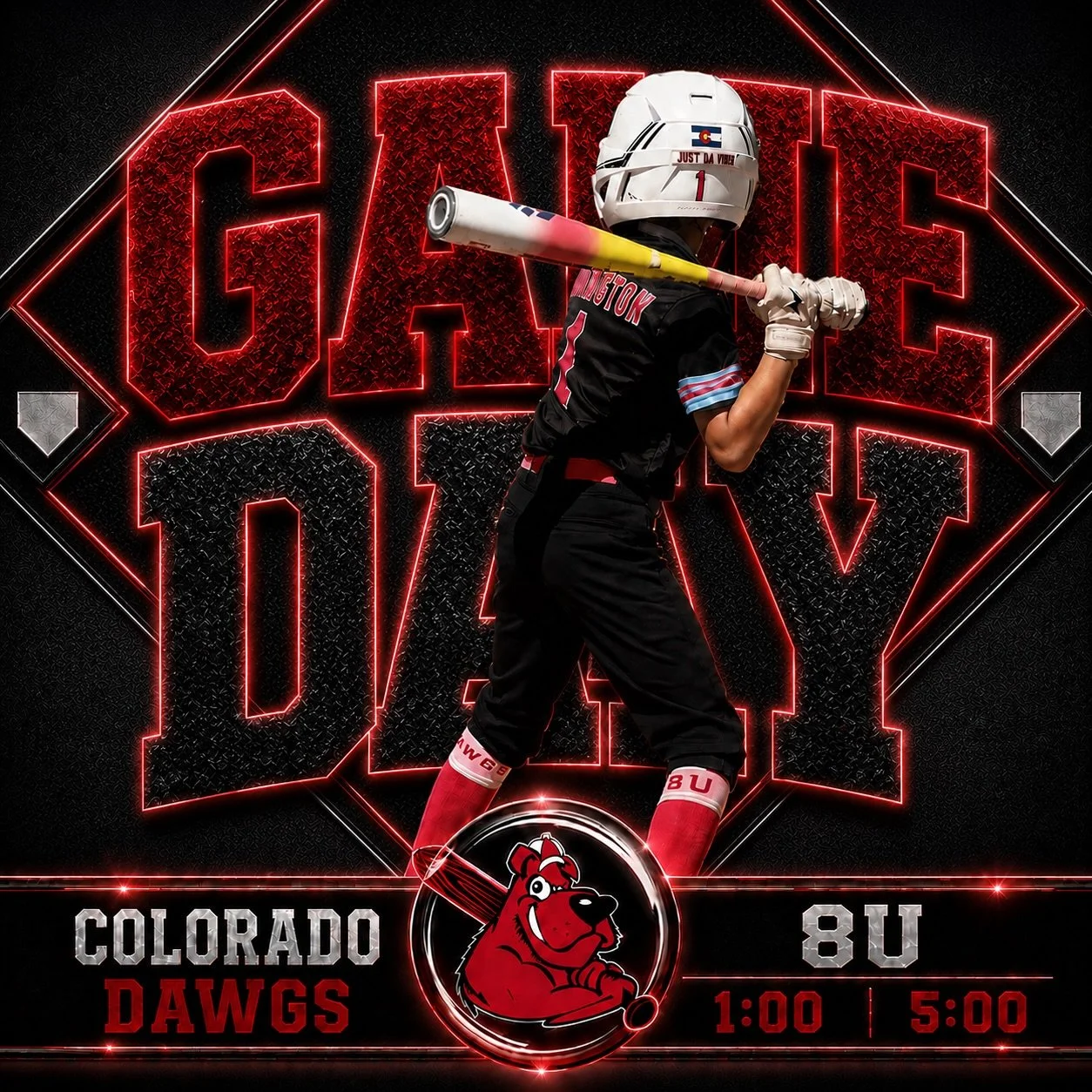 8U go be Dawgs today!
Good luck in Fort Collins at the Triple Crown Memorial Day Classic!