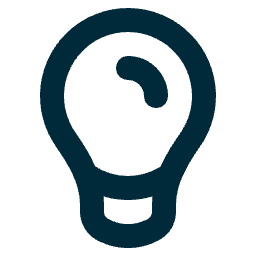 Icon of a lightbulb.