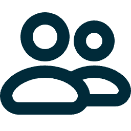 Icon of two stylized human figures, one larger and one smaller, representing people.