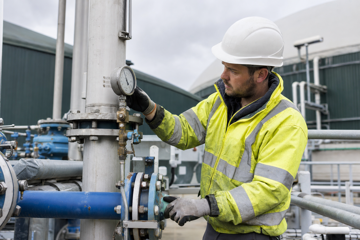 PSSR inspection of pressure system on anaerobic digestion plant