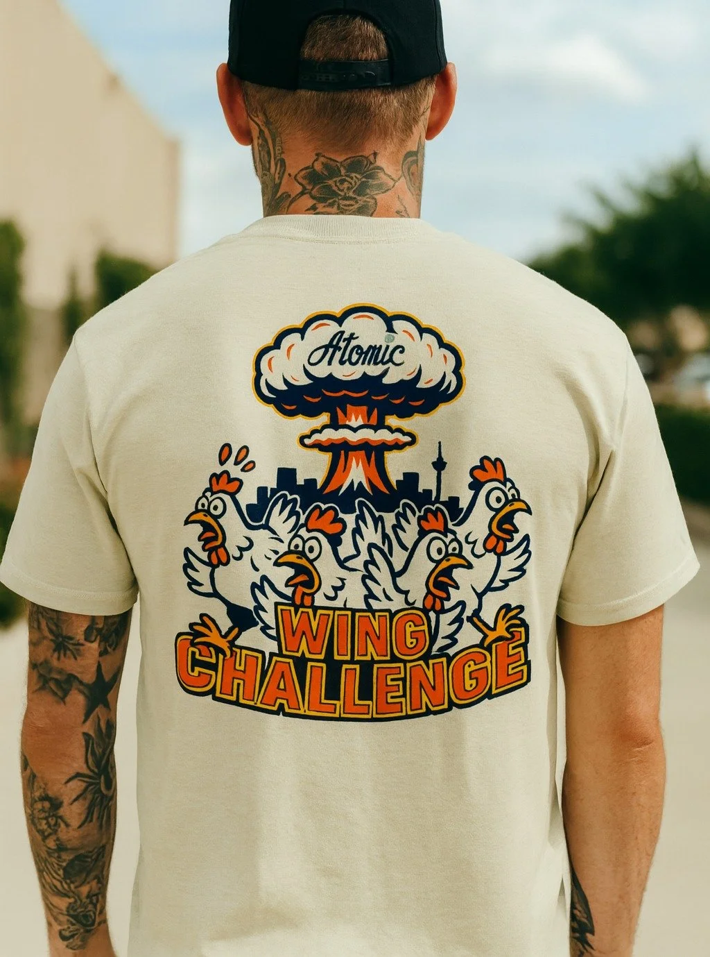 Can you beat the atomic wing challenge at @atomicliquors in Las Vegas!
Win this Shirt!!!