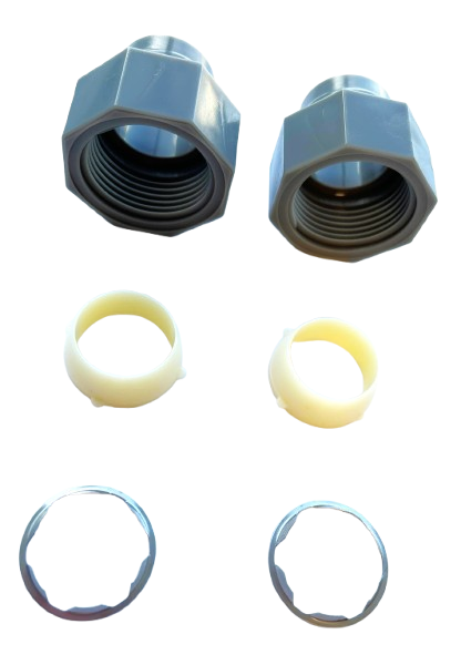 QFNCR4 Nut, Ring and Cone 1" to 3/4" Connectors for WaterBoss and AquaMaster water softeners