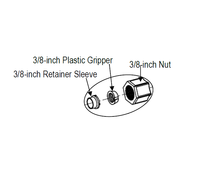 3/8" Compression Assembly blowout diagram