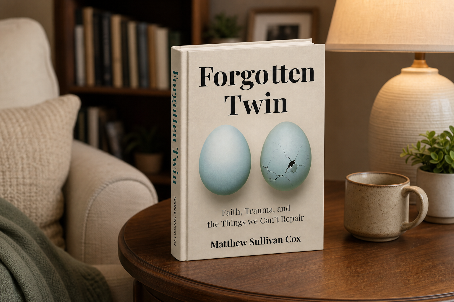 Immage of forgotten twin book on end table