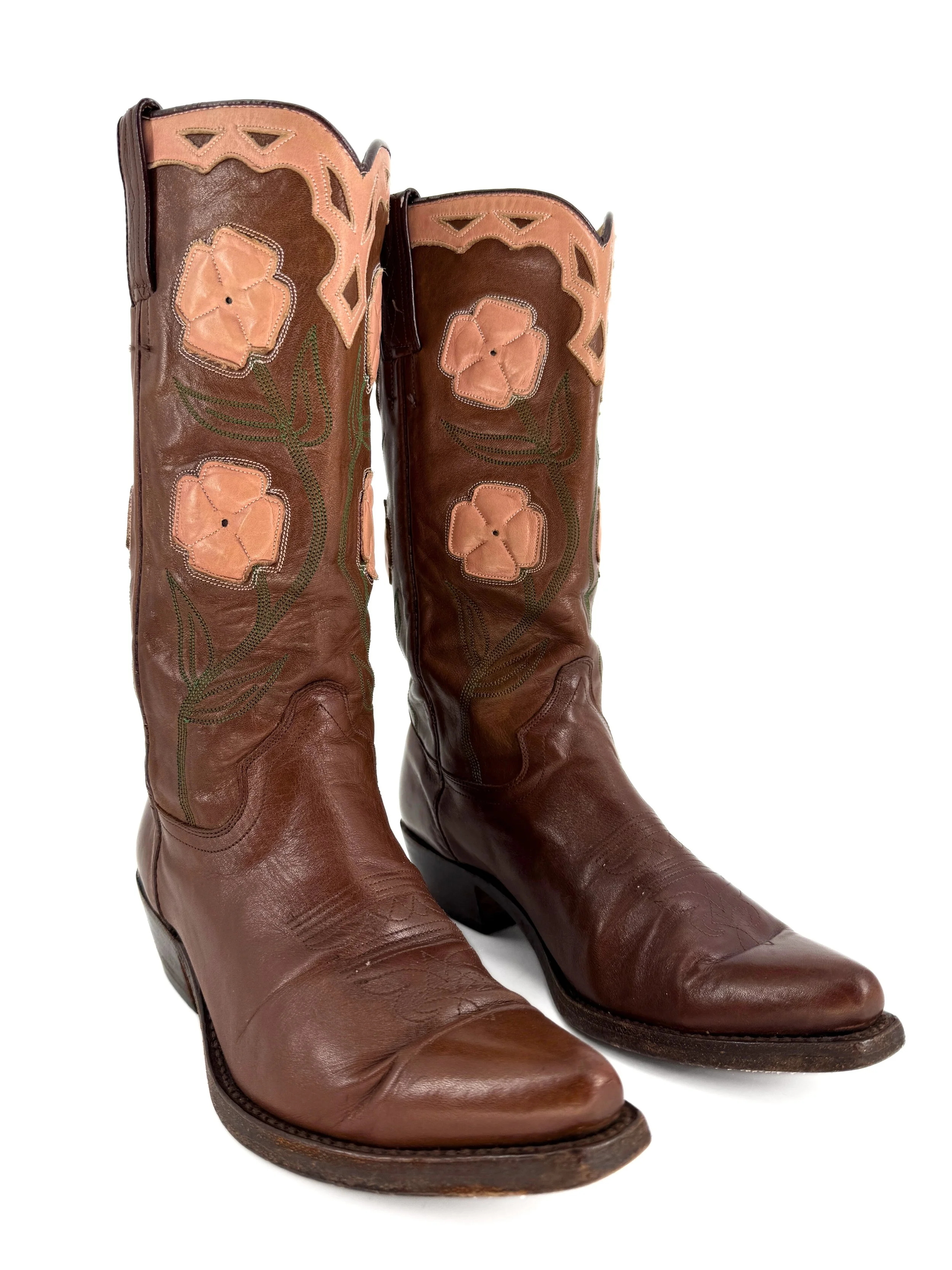 Salmon Flower Brown Beauties  - Size 5UK