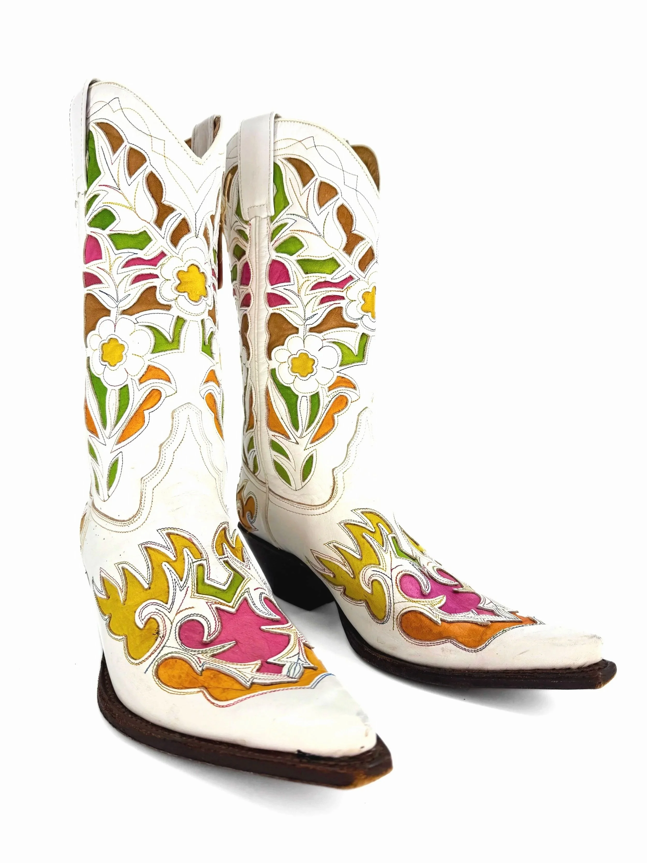 Flower Power Mosaic Boots - Size 8/9UK