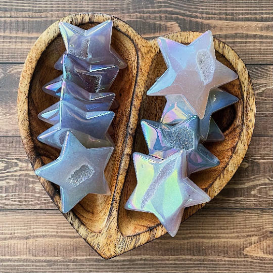 Angel Aura Agate Druzy Stars