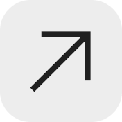 Ícone de seta diagonal apontando para cima e à direita, símbolo de crescimento ou progresso.