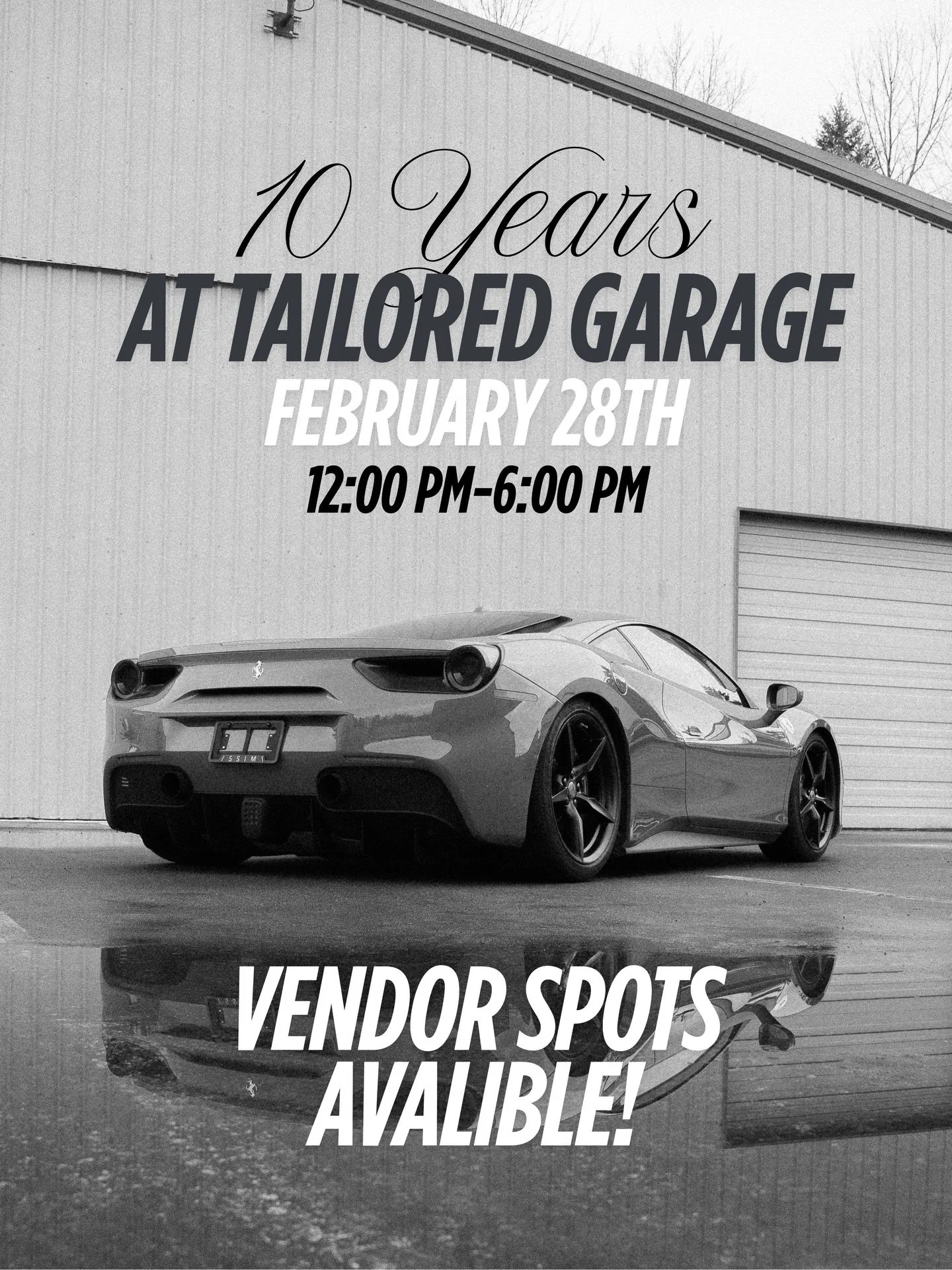 We&rsquo;re turning 10 years old and throwing a mini car show / block-party style celebration to say thank you to everyone who&rsquo;s supported us along the way! Vendor spots are now open for 10x10 tents, hit us up if you&rsquo;re interested in bein