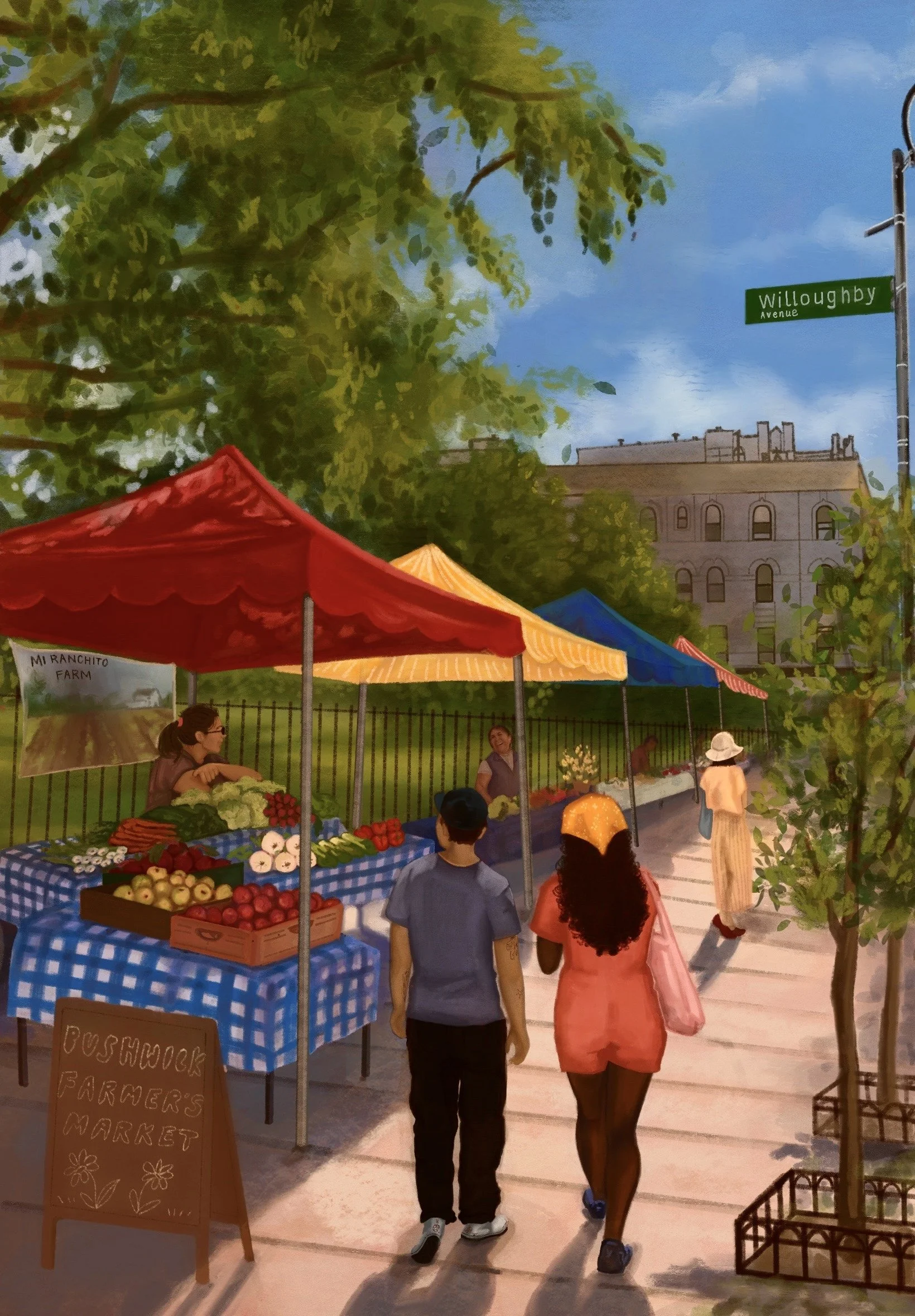 "Riseboro Farmers Market" - 11x14 | Digital