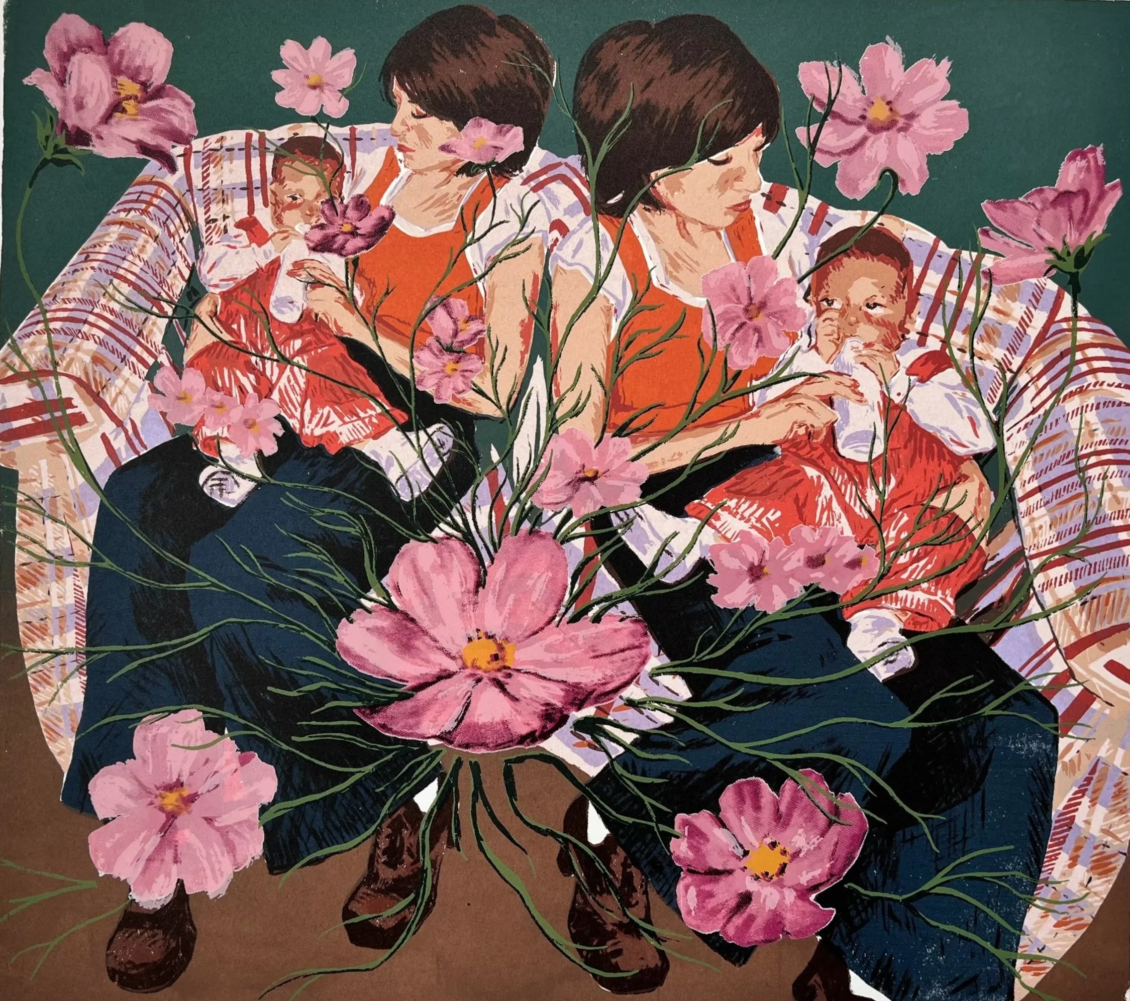 "Symbiosis", 11 x 12 inches, Screen Print, 2024