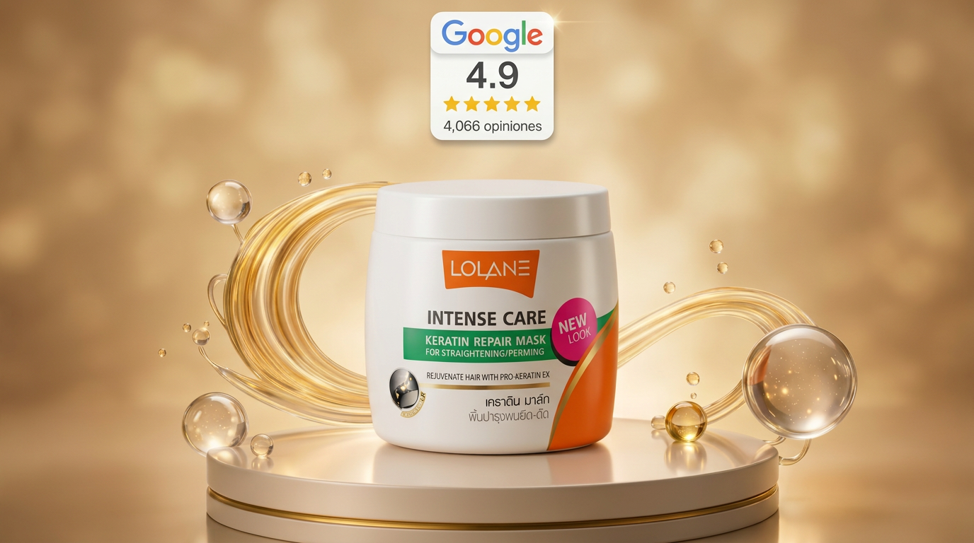Mascarilla capilar reparadora de queratina Lolane para cabello alaciado y permanente, aporta hidratación, suavidad y brillo, 200 g TAI CARE MEXICO