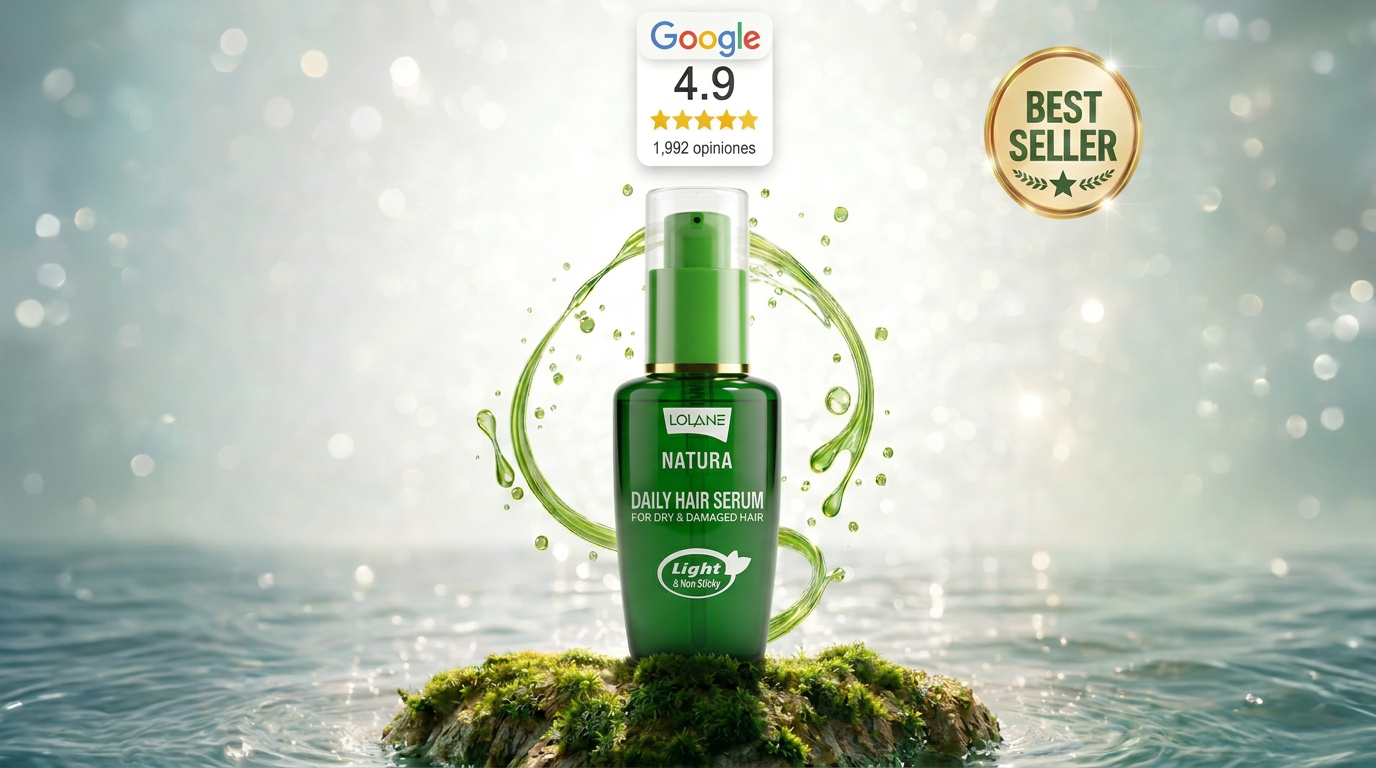 Serum Lolane Natura para cabello seco y dañado con brillo, suavidad y protección de puntas abiertas TAI CARE MEXICO