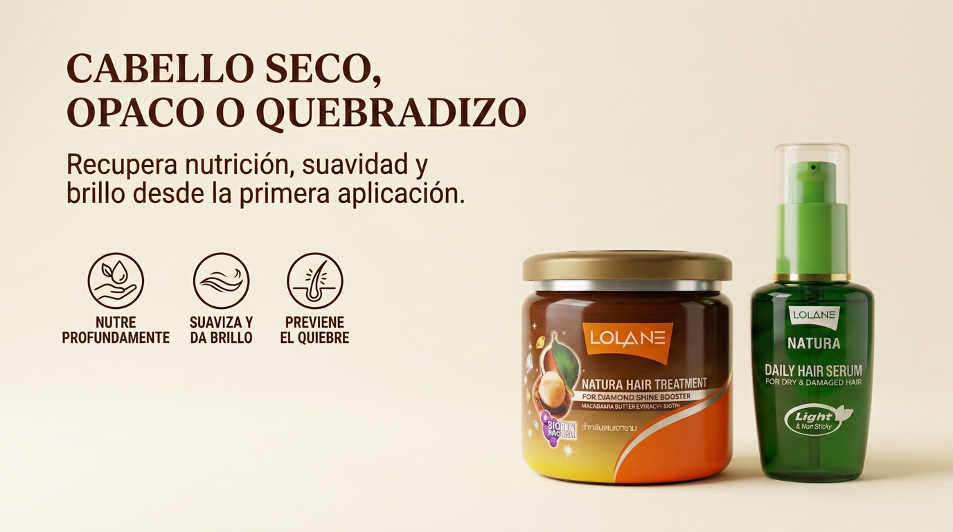 tratamiento LOLANE para cabello seco opaco o quebradizo