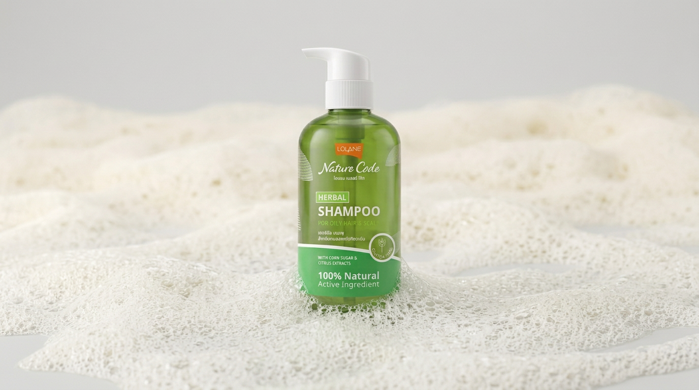 Shampoo herbal Lolane para cabello y cuero cabelludo graso con extractos cítricos y azúcares de maíz, limpieza profunda y frescura, 280 ml TAI CARE MEXICO