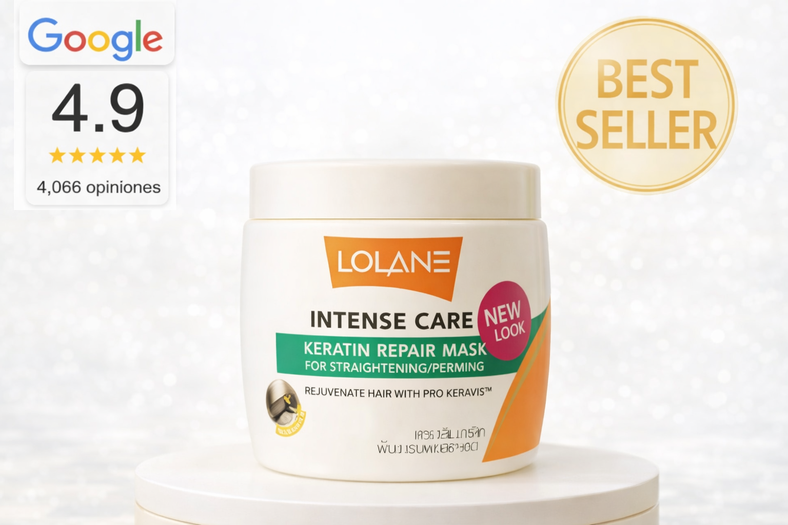 Mascarilla Reparadora  Lolane Intense Care con Queratina  200 g