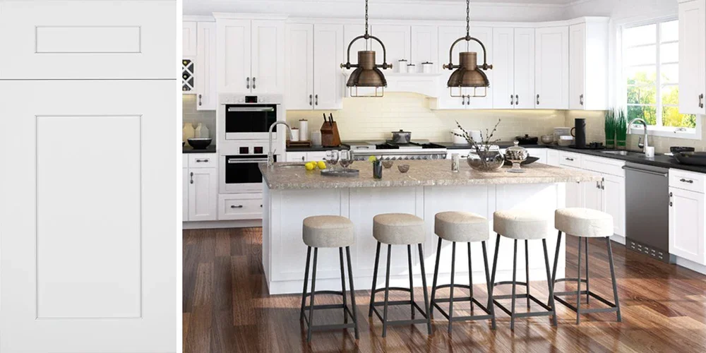 white kitchen framed finetouch studio