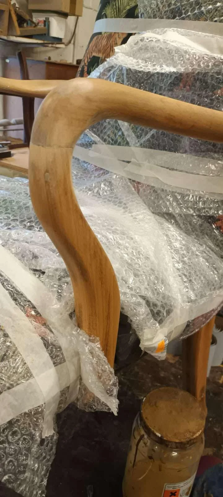 Restored broken arm from chair.jpeg