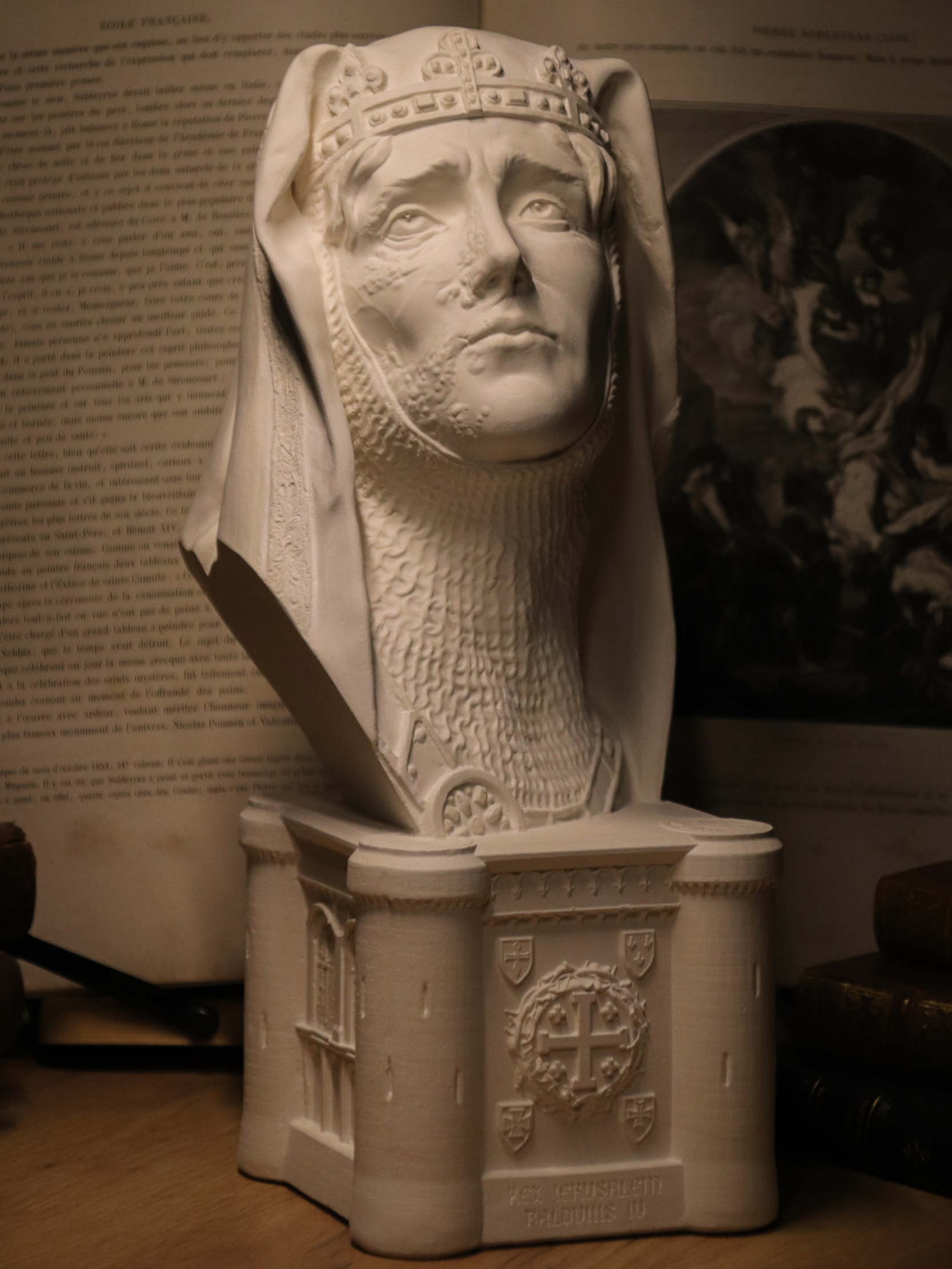 Buste de Baudouin IV de Jérusalem, vu de face