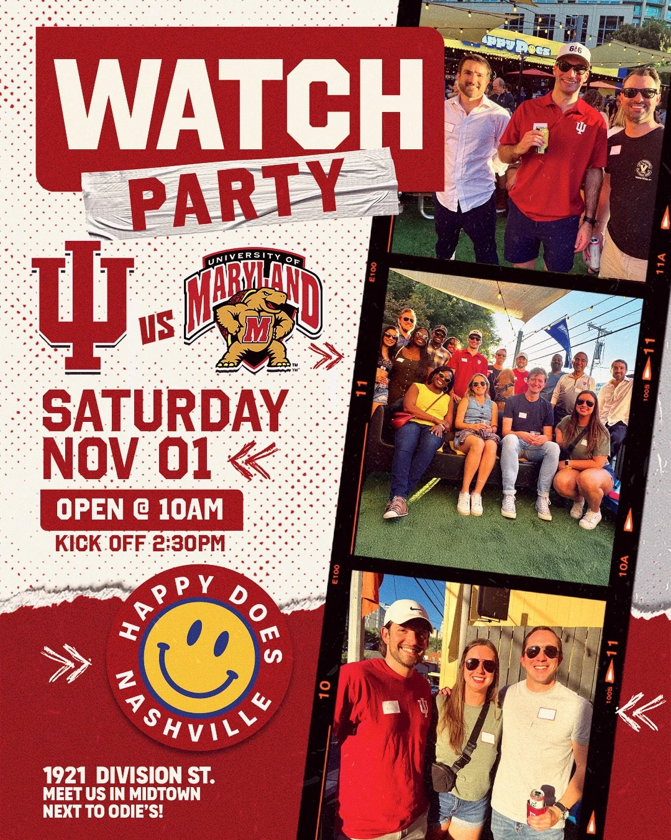 Hello November and hello GAME DAY! 👋🏈 Join our @indianafootball vs. Maryland Watch Party and sip on  Halloween drink specials. Let&rsquo;s go HOOSIERS!
