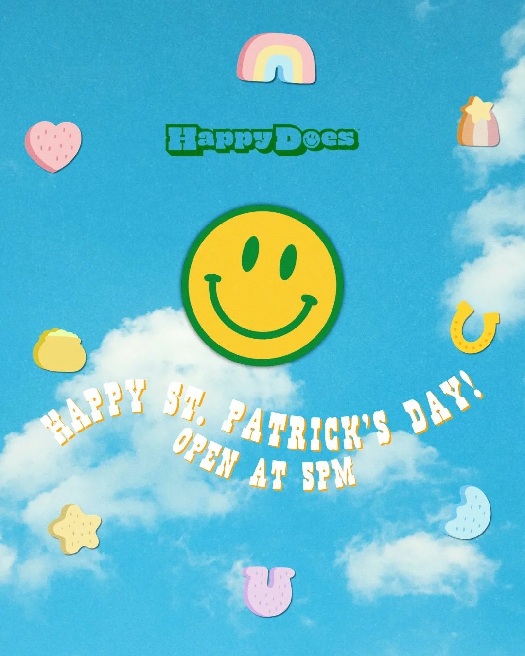HAPPY St. Patrick&rsquo;s Day, let&rsquo;s get LUCKED up! ☘️🥃🌈 Come after our Lucky Charms&mdash;doors open at 5PM!