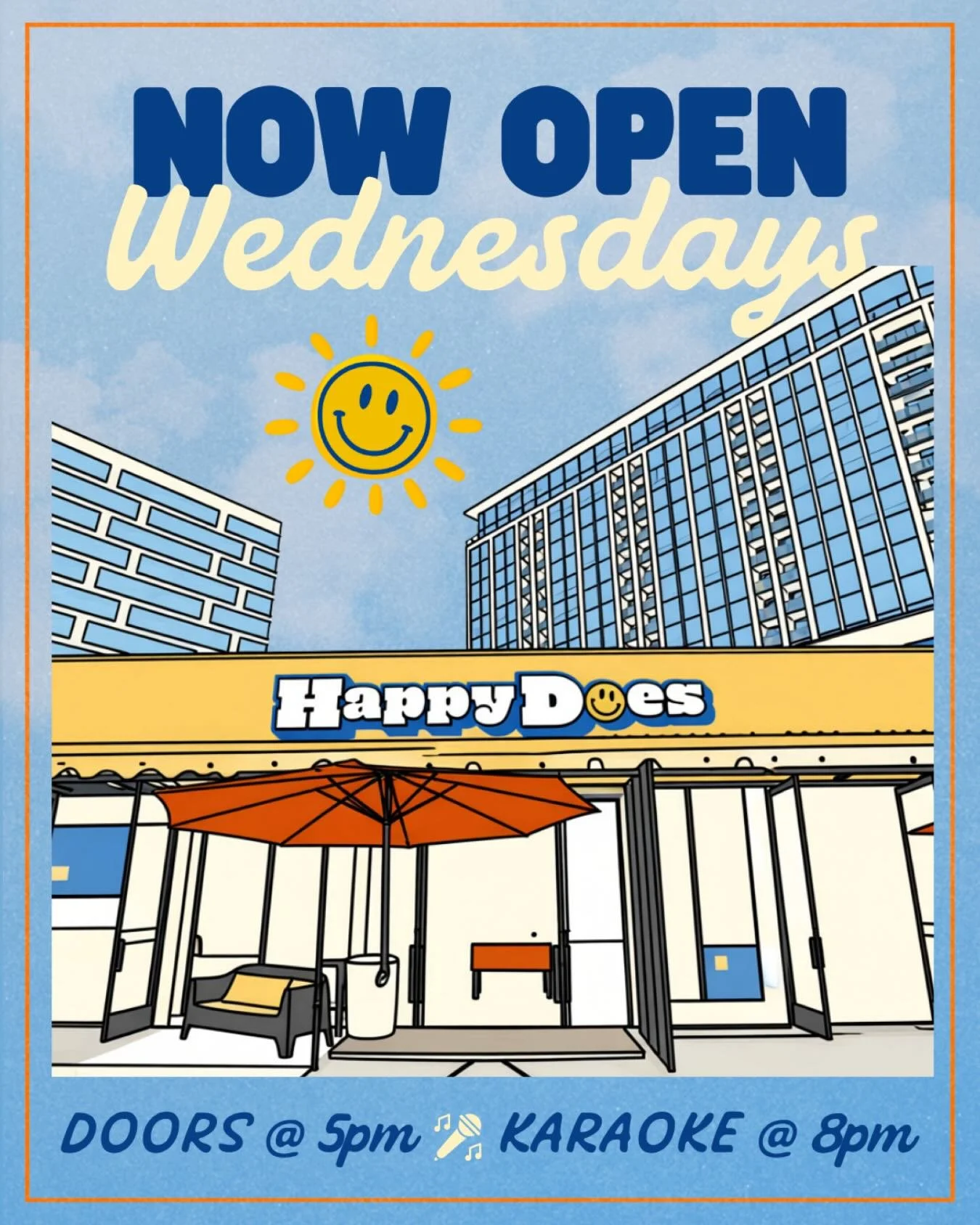 More HAPPY coming your way! 🙂 Now open on Wednesays at 5pm with KARAOKE hosted @roxythekaraokequeen from 8pm to close!!