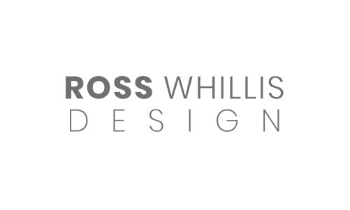 Logo for Ross Whillis Design with the text 'ROSS WHILLIS DESIGN' in a clean, modern font.